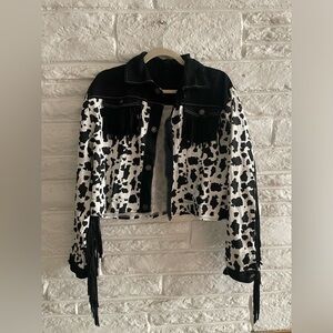 Cow print western jacket
